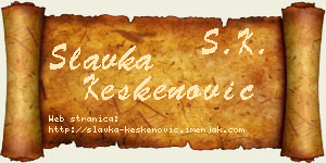 Slavka Keskenović vizit kartica